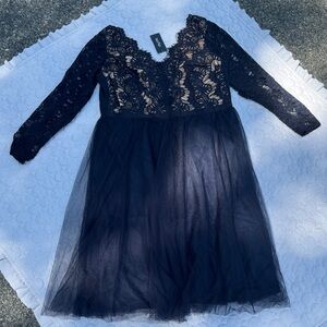 City Chic Blue Lace Dress